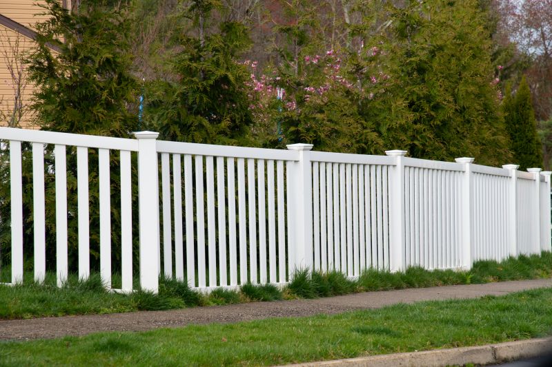 Tan Vinyl Fence Installation