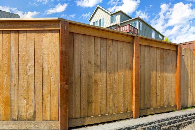 Wood Plank Fence Installation